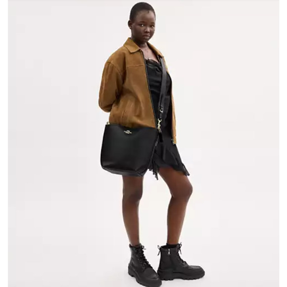 COACH Leather Strap In Gold/Black CC855 NWT - Picture 4 of 6